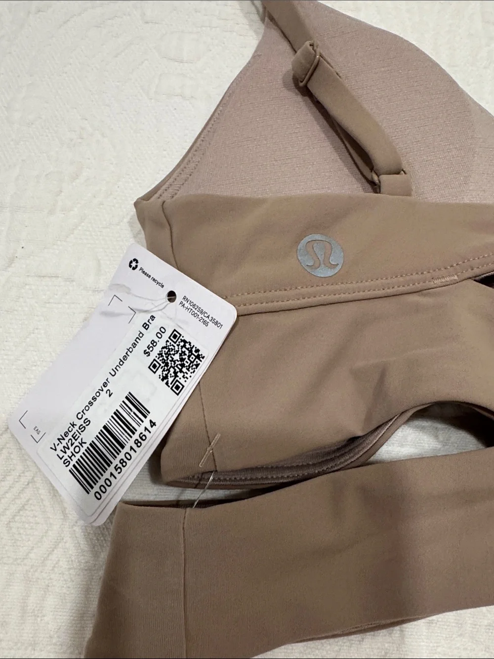Lululemon V-Neck Crossover Underband Bra